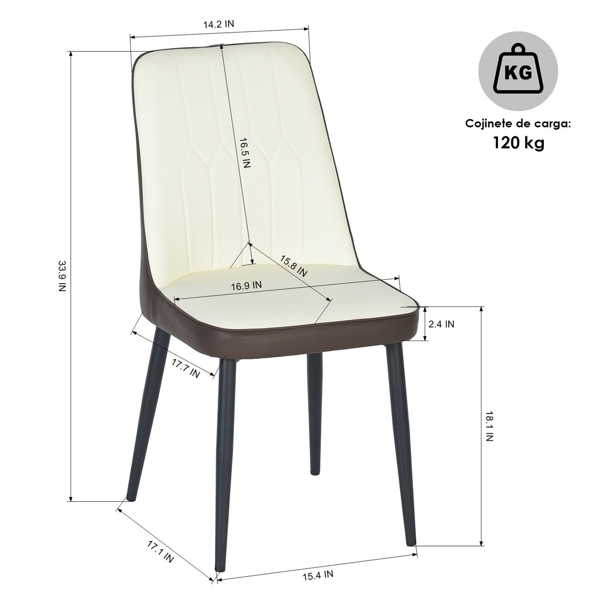 Lette Pu Dining Chair