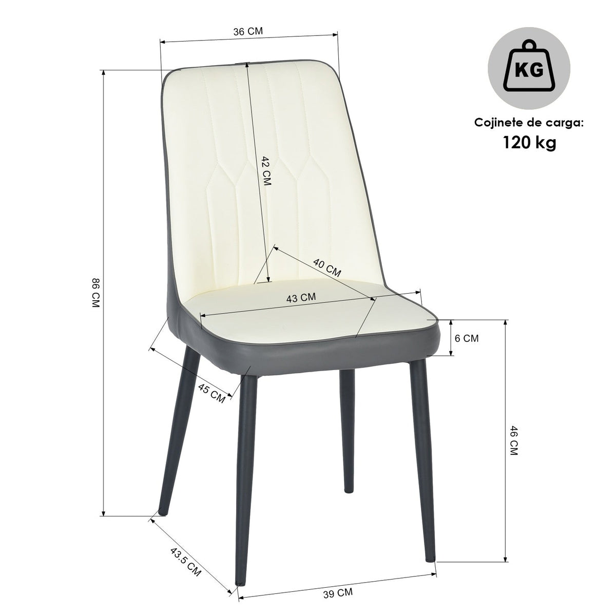 Lette Pu Dining Chair
