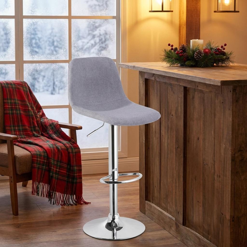 Modern Adjustable Grey Barstool - LITTLESPOON