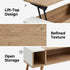 Modern Lifting Coffee Table, Oak Finish – LIVINSTONE LIFTING OAK