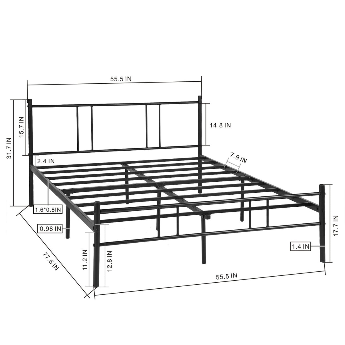 Locarno Black Bedframe