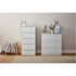 Modern White Storage, Particleboard Tall Chest - LOCKE 5 Drawer