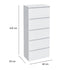 Modern White Storage, Particleboard Tall Chest - LOCKE 5 Drawer