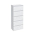 Modern White Storage, Particleboard Tall Chest - LOCKE 5 Drawer