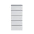 Modern White Storage, Particleboard Tall Chest - LOCKE 5 Drawer