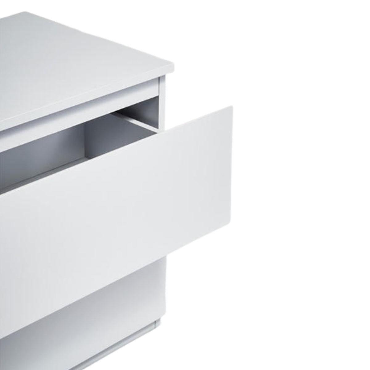 Modern White Storage, Particleboard Tall Chest - LOCKE 5 Drawer