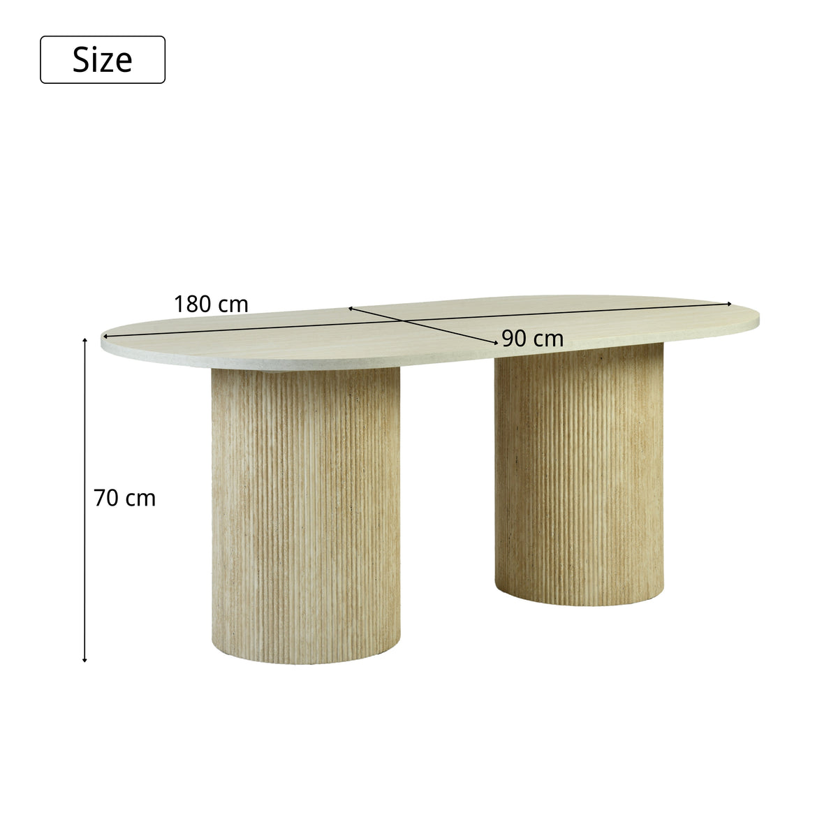 Modern Travertine-Style Dining Table – LOMARA