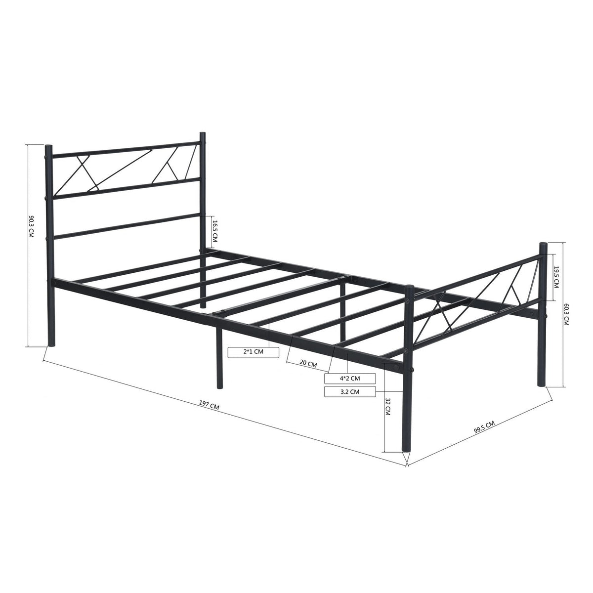 Lonita Twin Size Bed Frame