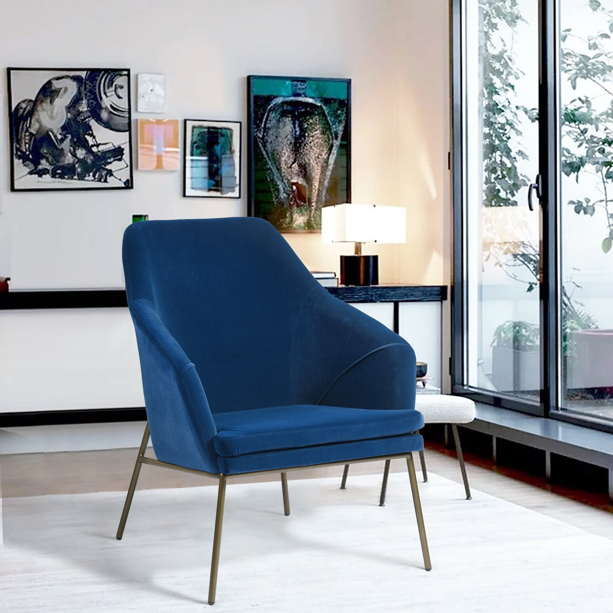 LOWRY DARK BLUE Accent Chair
