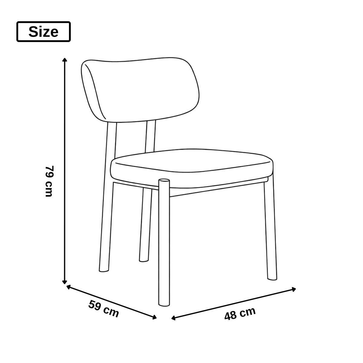 Modern Minimalist Dining Chair, Sleek Design - LUMA