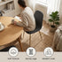 Modern Fabric Dining Chair, Steel Legs - LUNIN DARK GREY