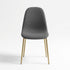 Modern Fabric Dining Chair, Steel Legs - LUNIN DARK GREY