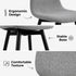 Modern Grey PU Dining Chair - LUNIN FB 2