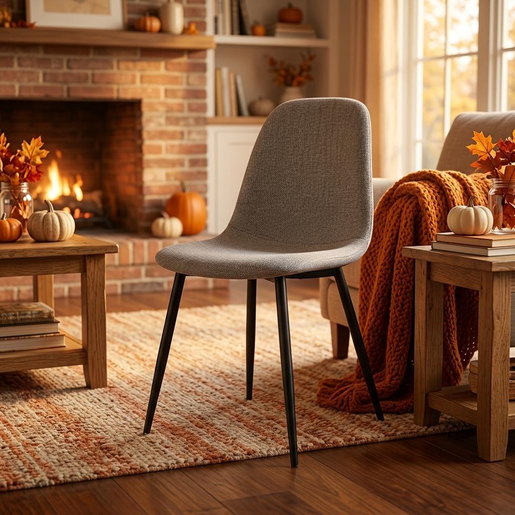 Modern Grey PU Dining Chair - LUNIN FB 2
