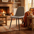 Modern Grey PU Dining Chair - LUNIN FB 2