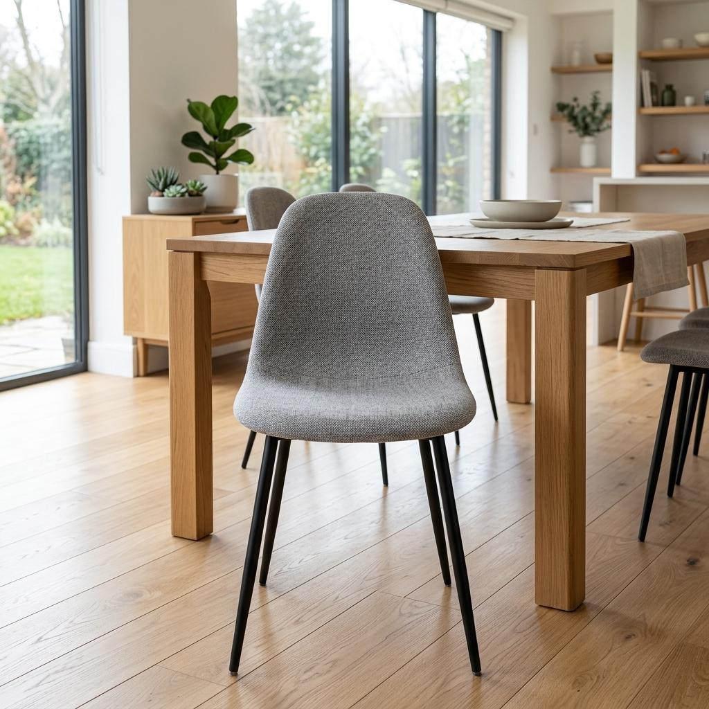 Modern Grey PU Dining Chair - LUNIN FB 2