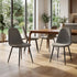 Modern Grey Dining Chair, Fabric Upholstery - LUNIN FB 4