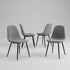 Modern Grey Dining Chair, Fabric Upholstery - LUNIN FB 4