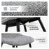 Modern Grey Dining Chair, Fabric Upholstery - LUNIN FB 4