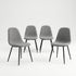 Modern Grey Dining Chair, Fabric Upholstery - LUNIN FB 4
