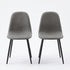 Modern Grey Dining Chair Set, E1 Plywood & Metal - LUNIN GREY V2 2PCS