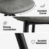 Modern Grey Dining Chair Set, E1 Plywood & Metal - LUNIN GREY V2 2PCS