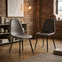 Modern Grey Dining Chair Set, E1 Plywood & Metal - LUNIN GREY V2 2PCS