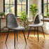 Modern Grey Dining Chair Set, E1 Plywood & Metal - LUNIN GREY V2 2PCS