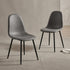 Modern Grey Dining Chair Set, E1 Plywood & Metal - LUNIN GREY V2 2PCS