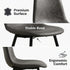 Modern Grey Dining Chair Set, Metal Frame - LUNIN GREY V2 4PCS