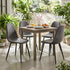 Modern Grey Dining Chair Set, Metal Frame - LUNIN GREY V2 4PCS