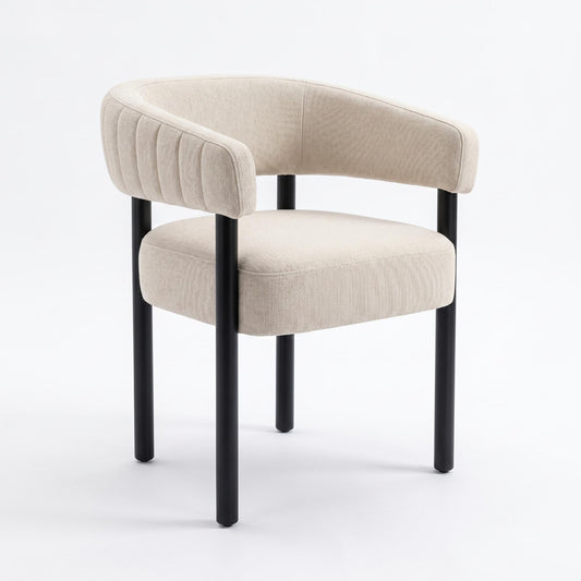 Modern Upholstered Dining Set, Wood Frame - Lindsay Upholstered Pair of Dining Chairs