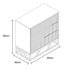 Modern Beech Black Storage, MDF Iron Frame - MABEL CHEST OF 3 DRAWERS