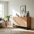 Modern Beech Black Storage, MDF Iron Frame - MABEL SIDEBOARD