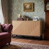 Modern Beech Black Storage, MDF Iron Frame - MABEL SIDEBOARD