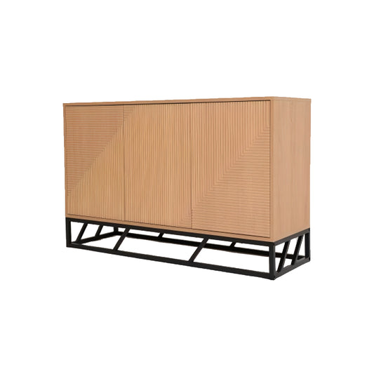 Modern Beech Black Storage, MDF Iron Frame - MABEL SIDEBOARD