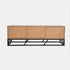 Modern Beech Black TV Stand, MDF & Iron Frame - MABEL TV STAND