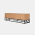 Modern Beech Black TV Stand, MDF & Iron Frame - MABEL TV STAND LONG