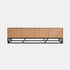 Modern Beech Black TV Stand, MDF & Iron Frame - MABEL TV STAND LONG