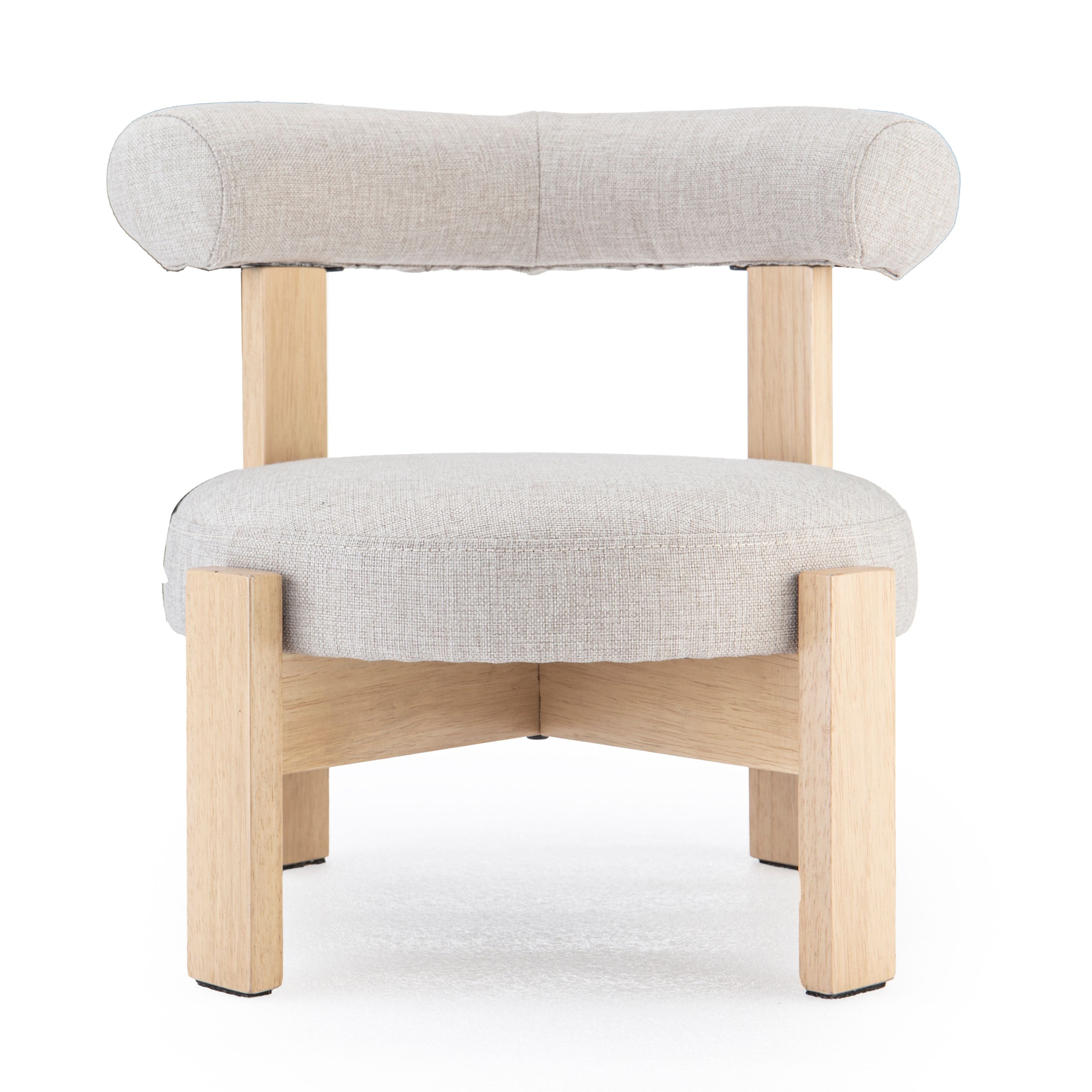 Modern Accent, Fabric Upholstered Wooden Chair - MAKKA