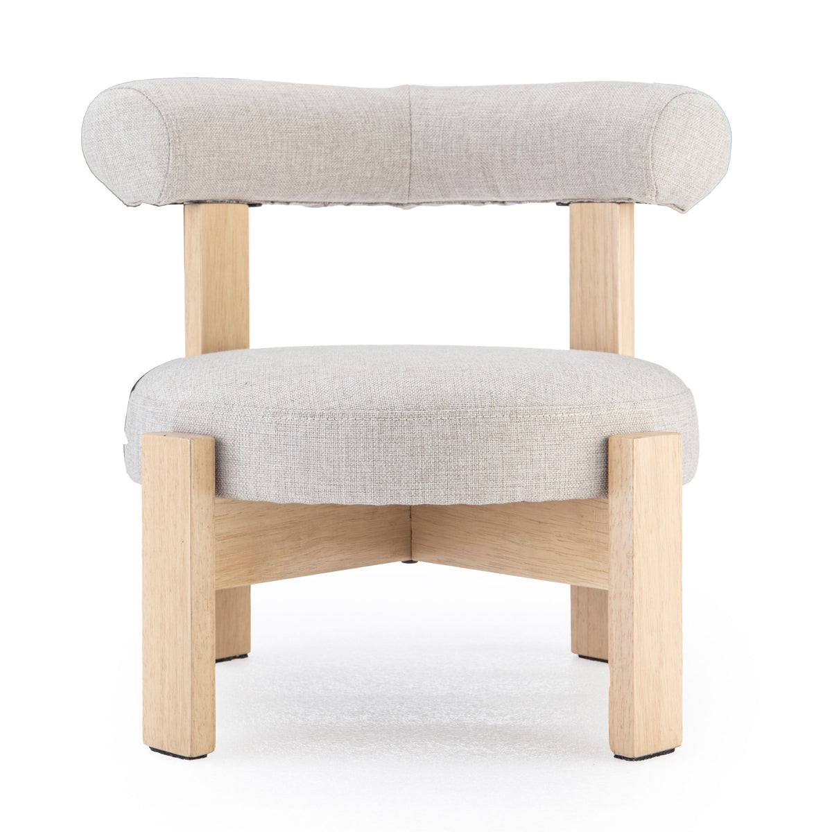 Modern Accent, Fabric Upholstered Wooden Chair - MAKKA