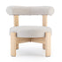 Modern Accent, Fabric Upholstered Wooden Chair - MAKKA