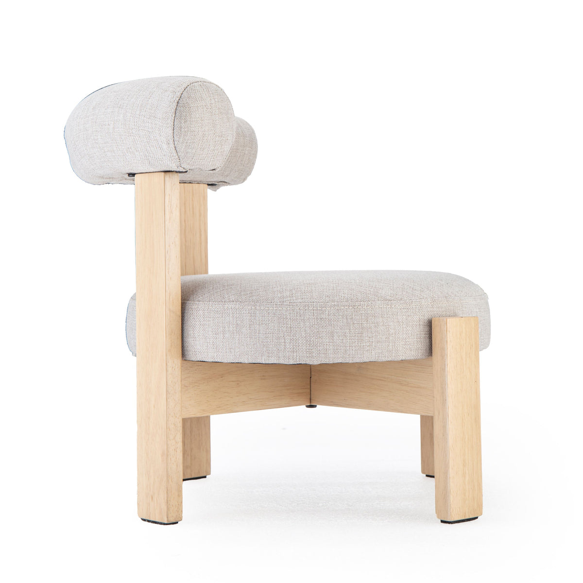 Modern Accent, Fabric Upholstered Wooden Chair - MAKKA