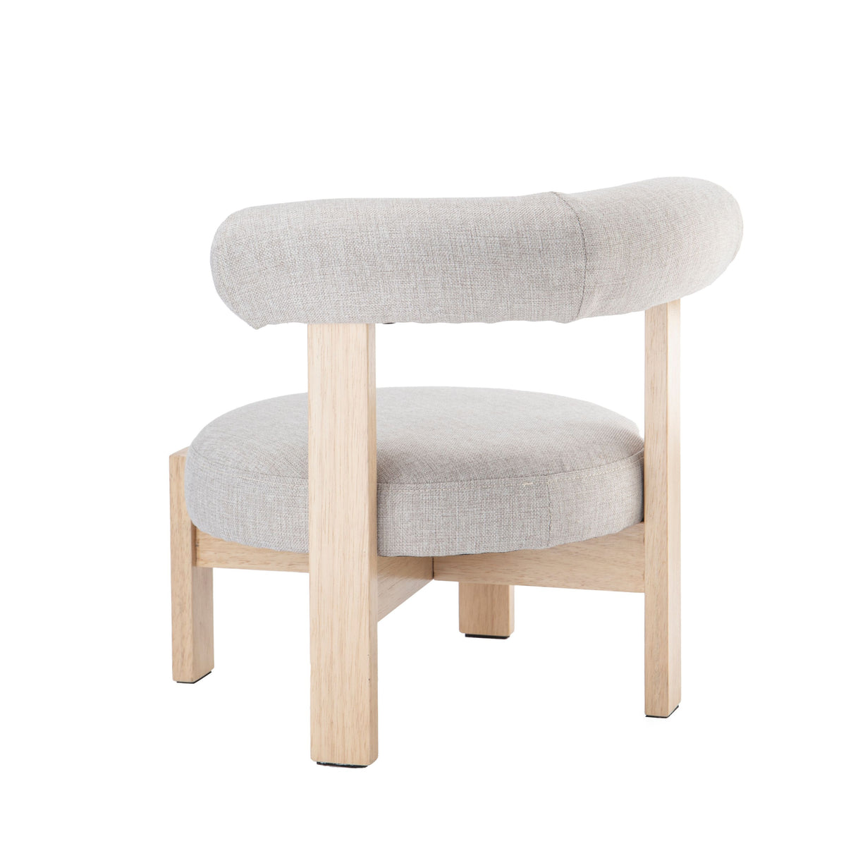 Modern Accent, Fabric Upholstered Wooden Chair - MAKKA
