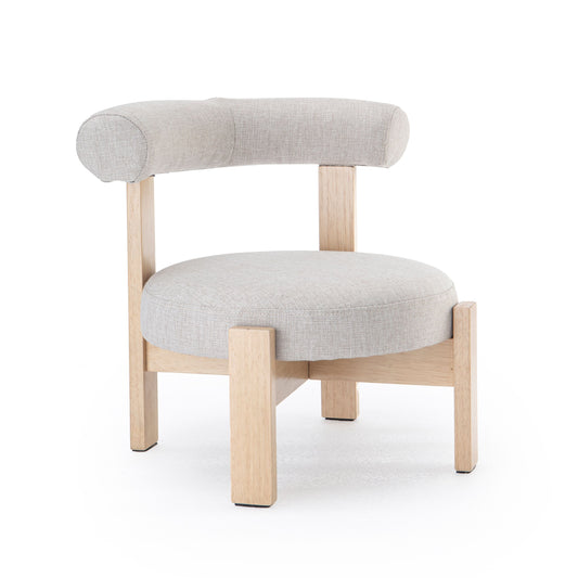 Modern Accent, Fabric Upholstered Wooden Chair - MAKKA