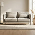 Modern Velvet Upholstered, Black Leg Sofa - MAKULA 3 SEATER GREY