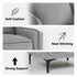 Modern Velvet One-Seater, Black Legs - MAKULA GREY