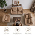 Modern Beige Fabric Sofa Set, Black Metal Legs – MAKULA SET BEIGE