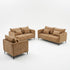 Modern Beige Fabric Sofa Set, Black Metal Legs – MAKULA SET BEIGE