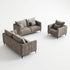 Modern Dark Grey Fabric Sofa Set – MAKULA SET DARK GREY